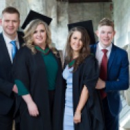 free pic no repro fee 18 oct 2016 Aidan Lynch Rochestown and Donagh Maher Neanagh with Janine Cahoon Shanakiel and Libhin O'Carroll Nenagh who graduated with a degree in Business Information Systems (BIS) from UCC on Tuesday, October 18th. Photography by Gerard McCarthy 087 8537228 more info contact Alison O’Brien Fuzion Communications 021 4271234 086 3879388