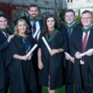free pic no repro fee 18 oct 2016 Luke O'Sullivan, Carragaline, Elaine Lynch Aherla, John Little Cobh, Christine Morrison Midleton, Dean Crowley Myrtleville and Peter Stack Ballyphehane who graduated with a degree in Business Information Systems (BIS) from UCC on Tuesday, October 18th. Photography by Gerard McCarthy 087 8537228 more info contact Alison O’Brien Fuzion Communications 021 4271234 086 3879388