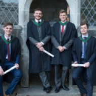 free pic no repro fee 18 oct 2016 Adam Nagle Douglas, Tom O'Hare Waterford, John Banden Midleton and Emmet O'Shaughnessy Montenotte who graduated with a degree in Business Information Systems (BIS) from UCC on Tuesday, October 18th. Photography by Gerard McCarthy 087 8537228 more info contact Alison O’Brien Fuzion Communications 021 4271234 086 3879388