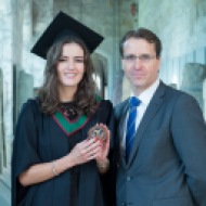 free pic no repro fee 18 oct 2016 David Merriman Bank of Ireland with Aisling Mooney from Tralee, Bank of Ireland Most Innovative Project Award who graduated with a degree in Business Information Systems (BIS) from UCC on Tuesday, October 18th. Photography by Gerard McCarthy 087 8537228 more info contact Alison O’Brien Fuzion Communications 021 4271234 086 3879388